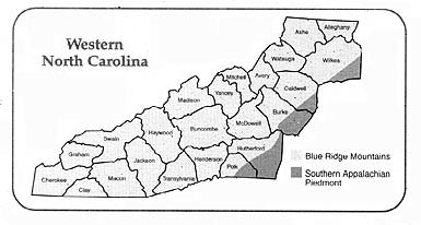 map of wnc counties in the blue ridge mountains
