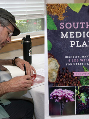 Author CoryPine Shane and his book Southeast Medicinal Plants