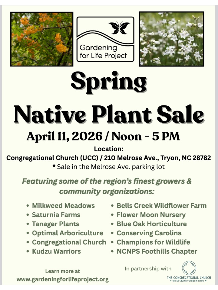 Spring native plant sale details