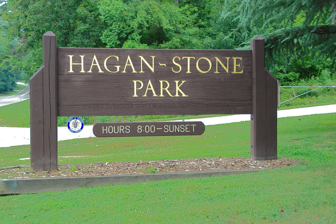 Park entry sign for Hagan-Stone Park